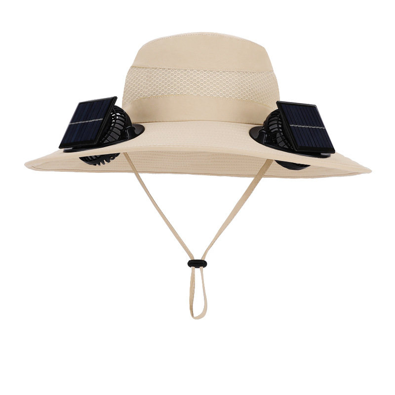 Solar-Powered Dual Fan Hat