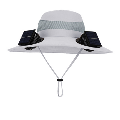 Solar-Powered Dual Fan Hat