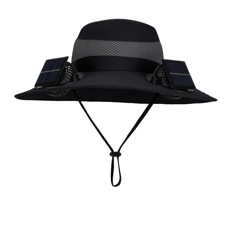 Solar-Powered Dual Fan Hat