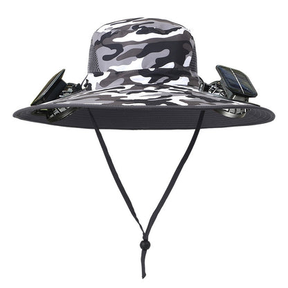 Solar Fan Rechargeable Brim Hat