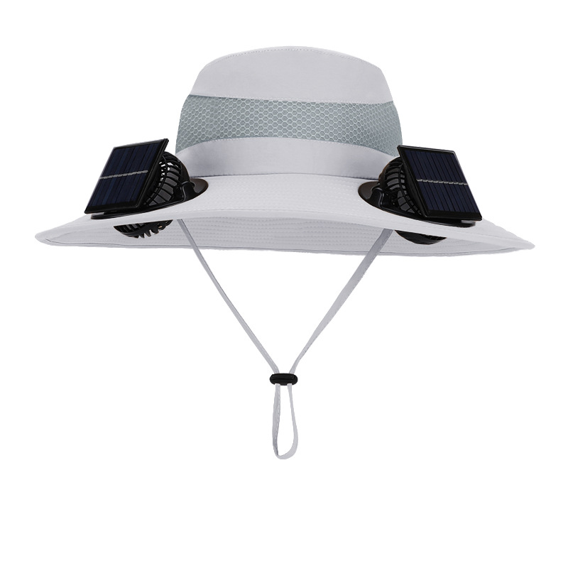 Solar-Powered Dual Fan Hat